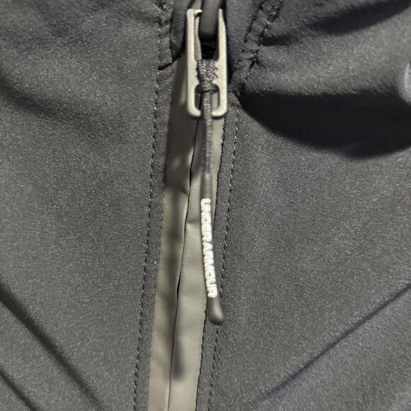 Under Armour Windbreaker Storm Hoodie Mesh Lined Black Mens XXL Outdoor Full Zip - Picture 7 of 16